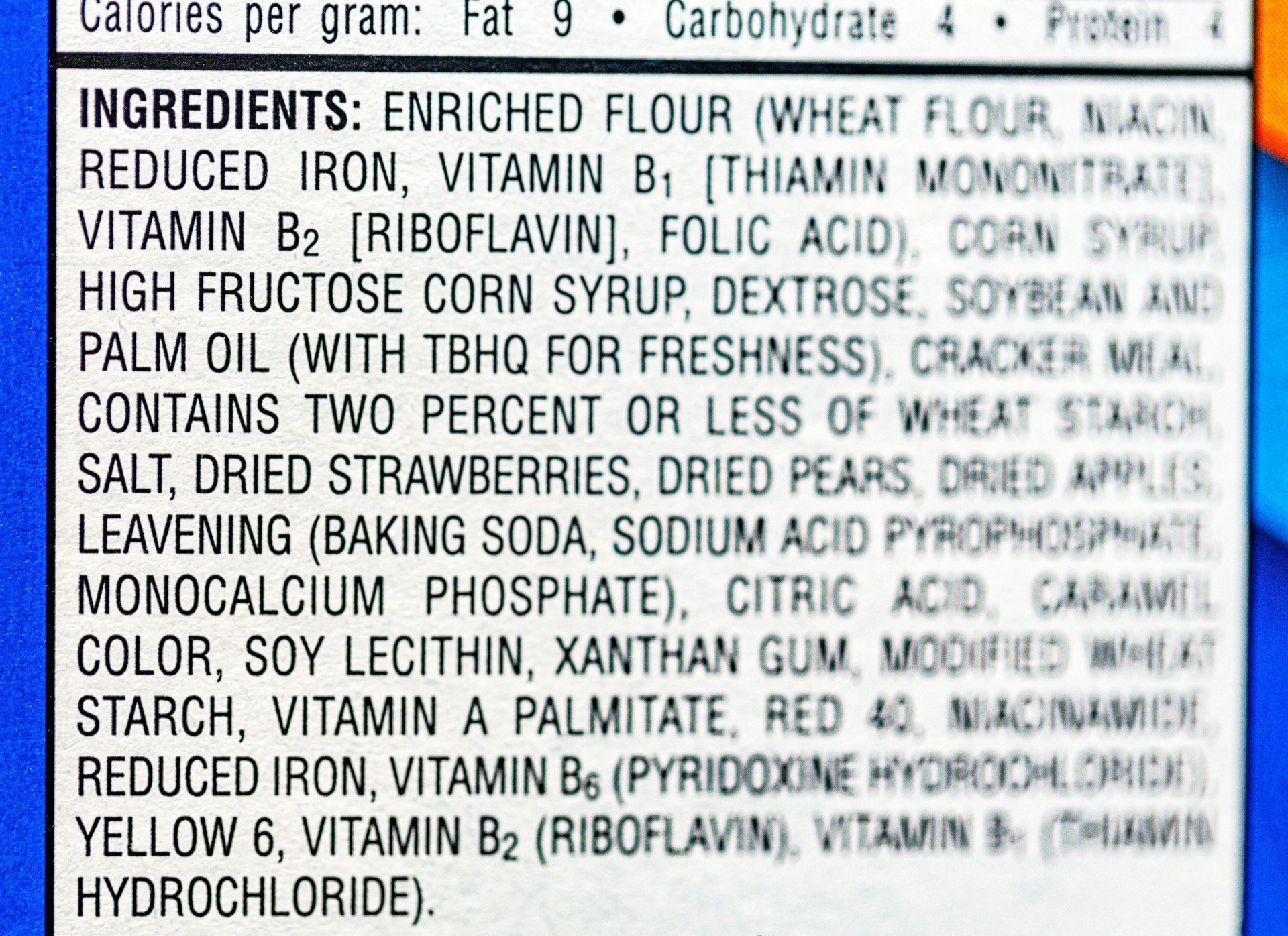 USA Generic Snack Food Ingredients Nutrition Label